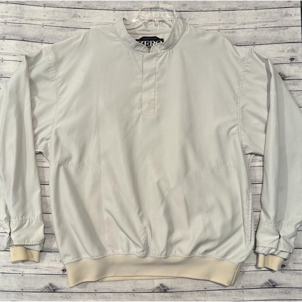 Zero Restriction Mens 1/4 Snap Button Pullover Sz L Golf Rain Windbreaker Jacket